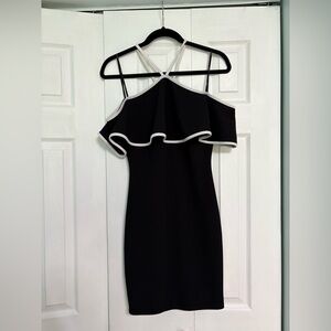 Forever 21 Black and White Ruffle Dress